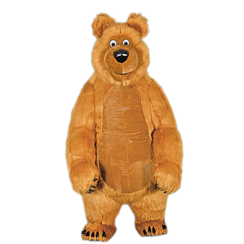 Factory wholesale Enjoyment CE inflatable giant 2M/2.6/3M inflatable brown Masha the bear Polar Bear mascot costume