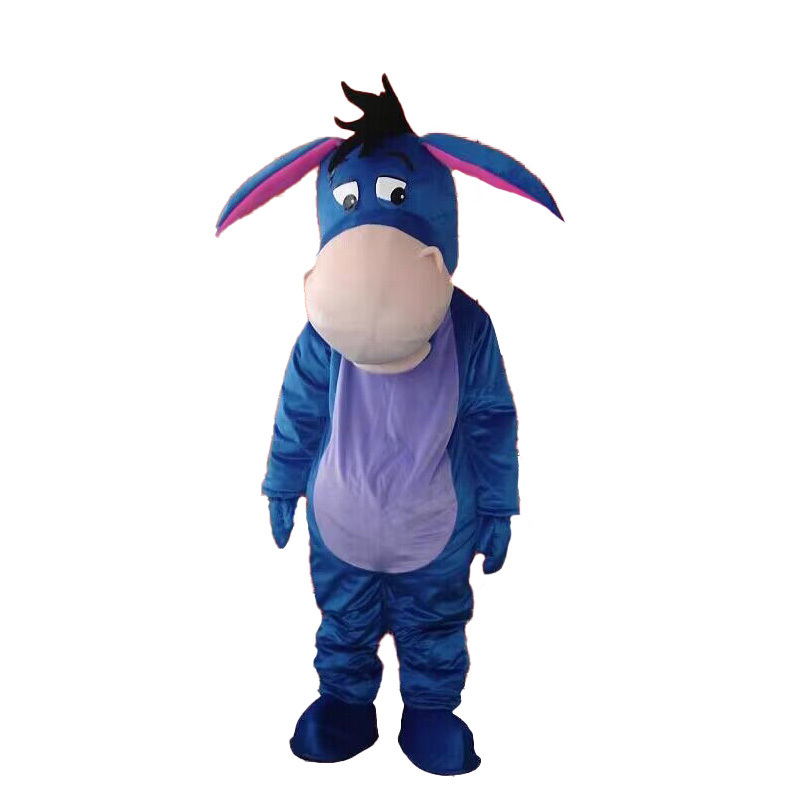 Cartoon Christmas Halloween Carnival Party Adult Walking Plush Animal Props Cute Anime Donkey Costumes Mascot