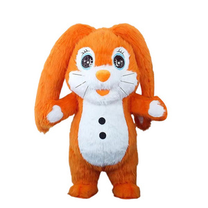 Costumes mascot Inflatable Rabbit Easter bunny costume for party rave event Costume Mascot Dancing festival suit