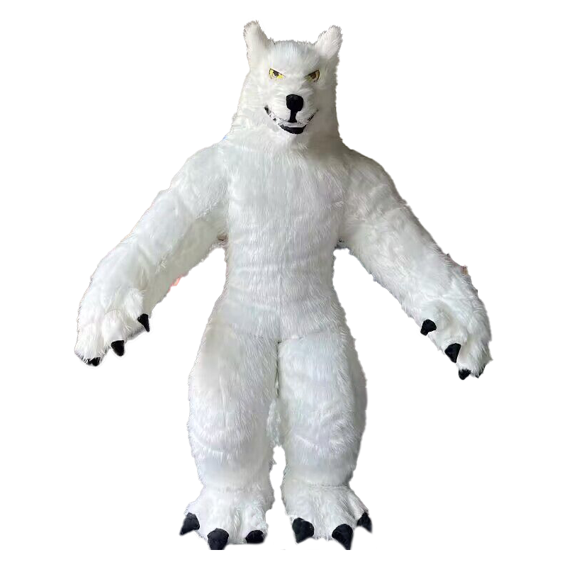 Carnival Halloween Party Celebration Adult Dressing Props Anime Giant Gray Wolf Inflatable Cosplay Costumes Mascot