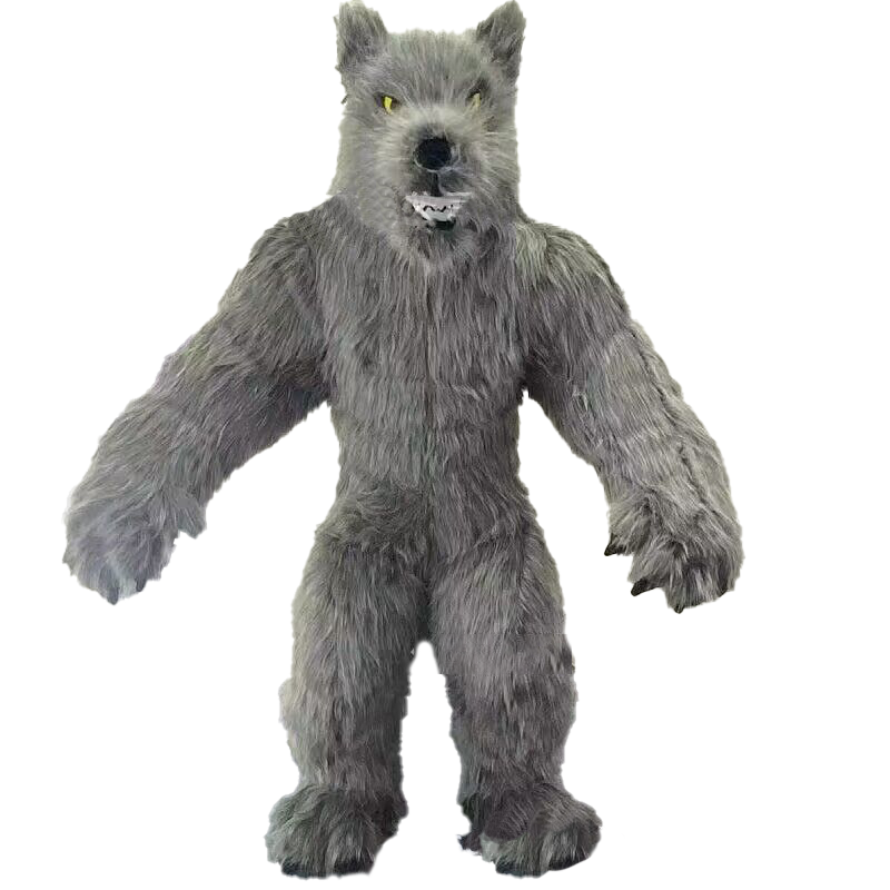 Carnival Halloween Party Celebration Adult Dressing Props Anime Giant Gray Wolf Inflatable Cosplay Costumes Mascot