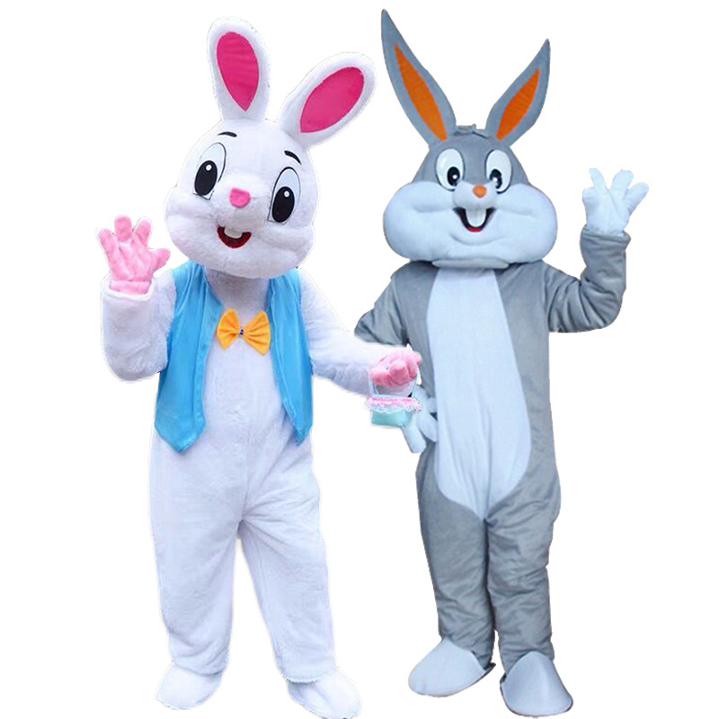 Wholesale High Quality Cosplay Easter Party Rabbit Bunny Customized Adult  Bunny Animal Mascots Mascot Costumes