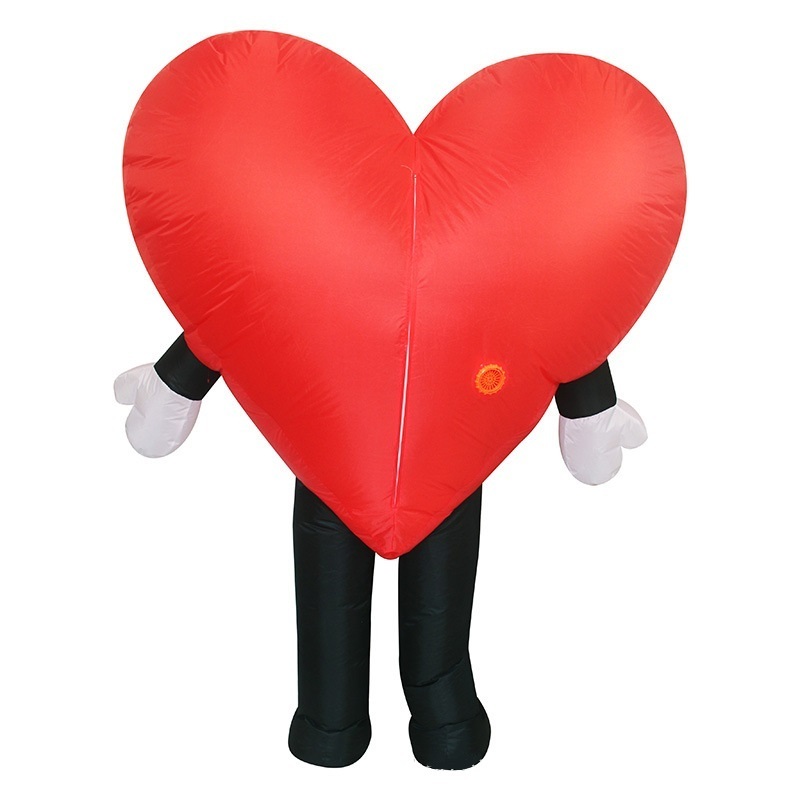 2023 Red Heart Inflatable Costume for Adults Valentine's Day Cosplay Carnival Costumes Mascot Cosplay