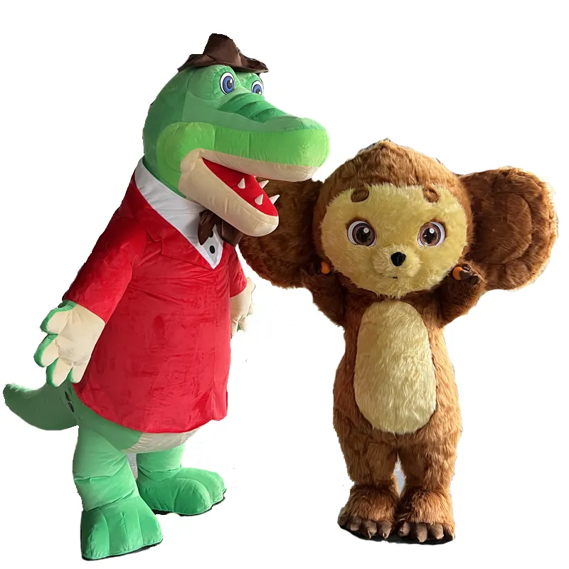 Christmas Party Little Crocodile Inflatable Doll Costume Big Eared Monkey Cute Plush Props Costumes Mascot