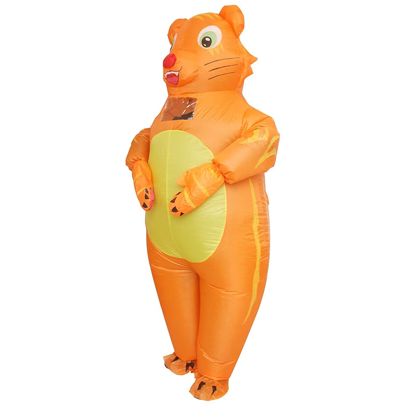 Halloween Party Funny Inflatable Tiger Cosplay Suit Christmas Cartoon Cat Inflatable Costumes Mascot