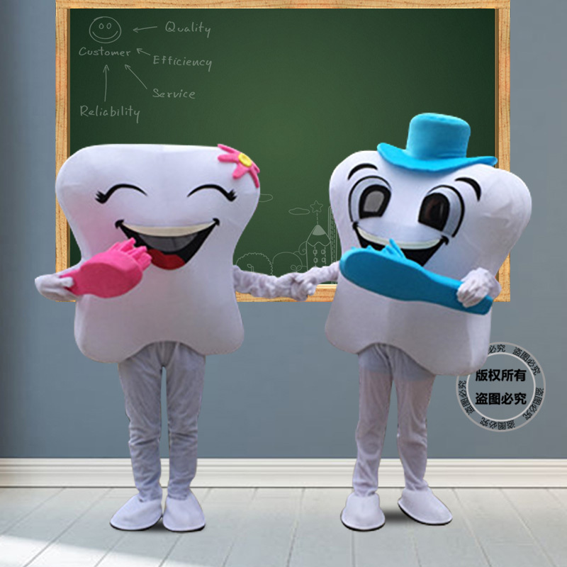 2023 White Tooth Mascot Costume Doctor of Teeth Party Dental Care Character Mascot Dress&Amusement Adults Cosplay Outfit Health