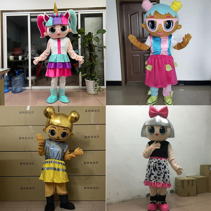 High Quality Deluxe Unicorn Doll Girl Mascot Costume Christmas Birthday Party Fancy Dress Halloween Carnival Cosplay Costume