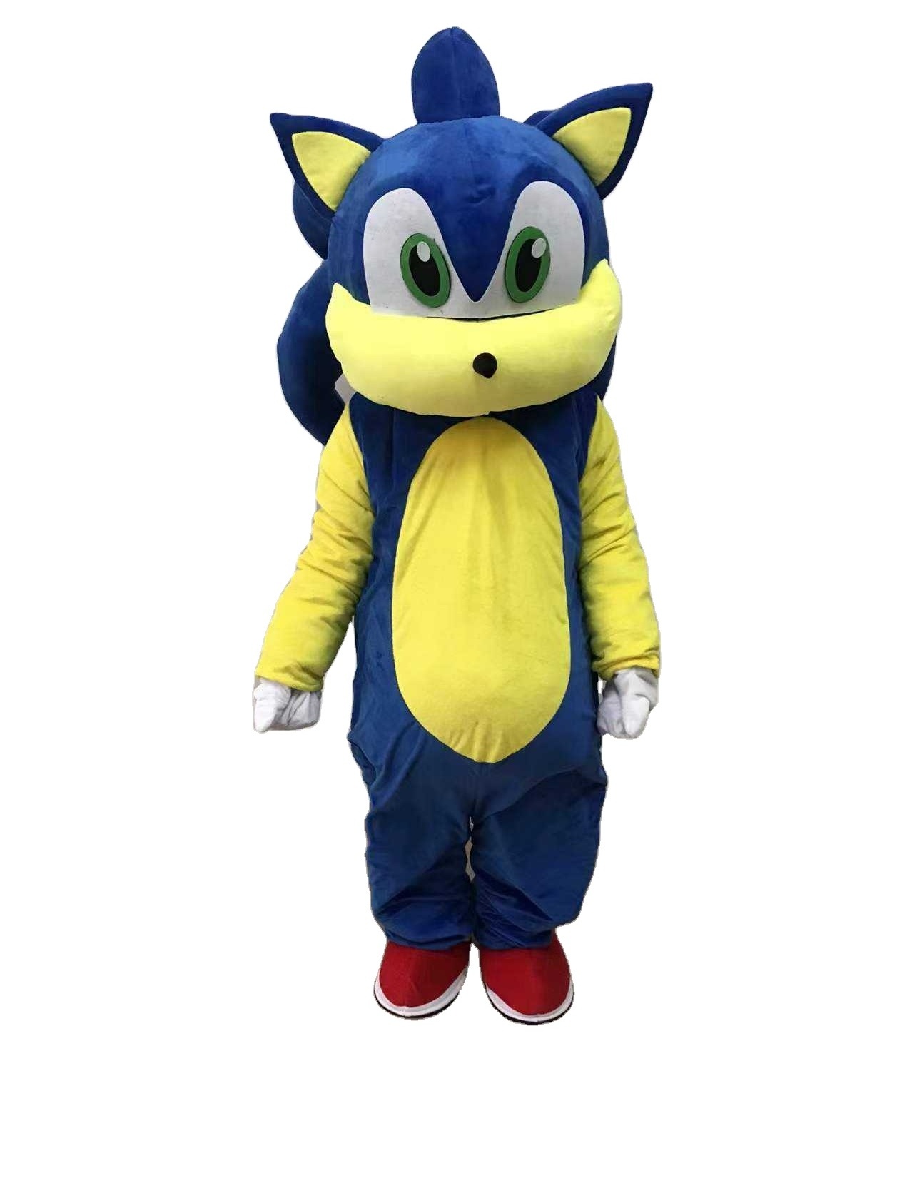 Factory Sonic Mascot Costume Plush Mascot Costume For Adult Halloween Birthday adults fancy dress Outfit