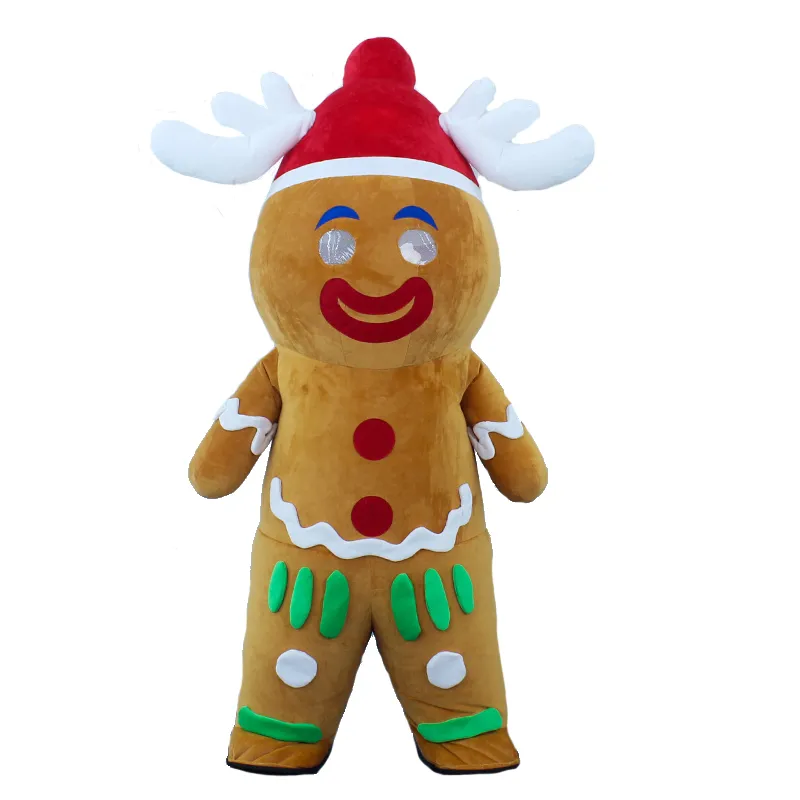 2023 Christmas Giant Gingerbread Man Inflatable Cosplay Costume Party Santa Claus Elk Performance Costumes Mascot