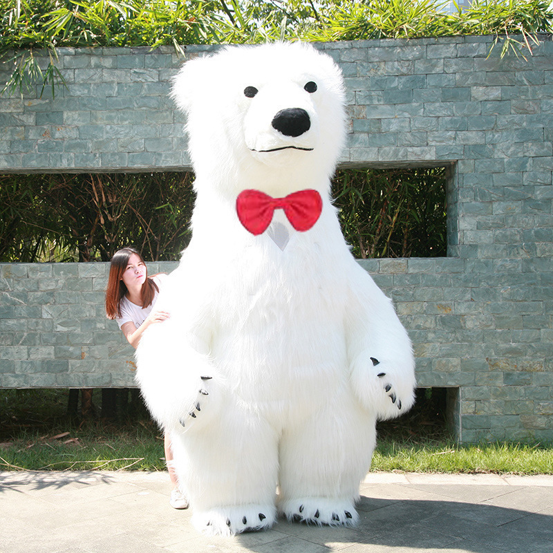 2023 High quality Funtoys CE Inflatable Panda Polar Bear Mascot Costume For Party