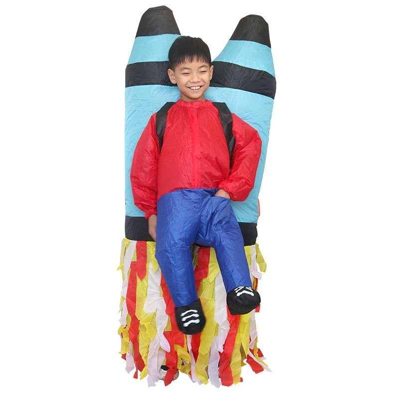 2023 Students Inflatable Halloween Jetpack Children's Performance Costume Ds Rocket Propeller Flight Suit Party Performance