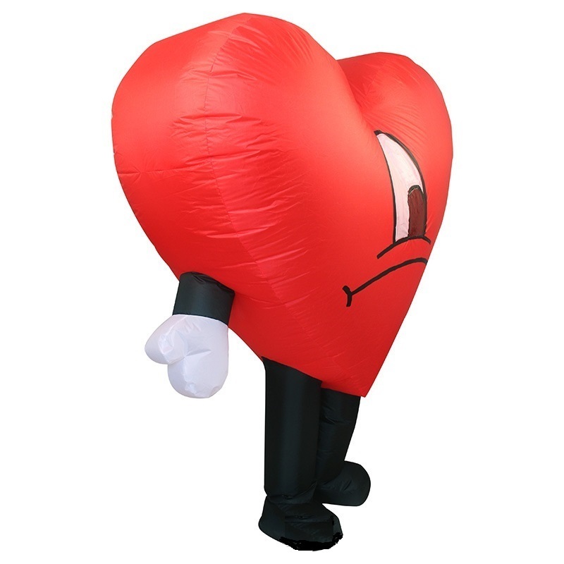 2023 Red Heart Inflatable Costume Adult Funny Cartoon Mannequin Clothing Walking Animal Rides Atmosphere Props