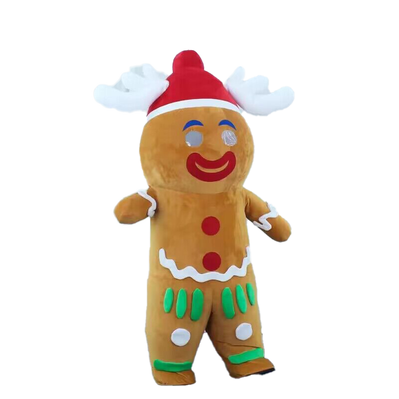 2023 Christmas Giant Gingerbread Man Inflatable Cosplay Costume Party Santa Claus Elk Performance Costumes Mascot