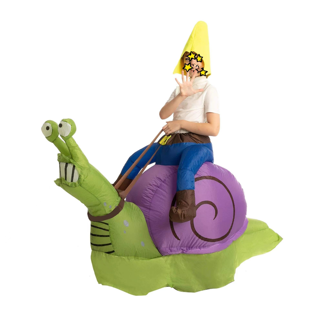 Halloween Riding Snail Inflatable Costume Parent-child School Party Funny Doll Inflatable Costume Suit Clothing Adult