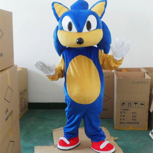 Factory Sonic Mascot Costume Plush Mascot Costume For Adult Halloween Birthday adults fancy dress Outfit