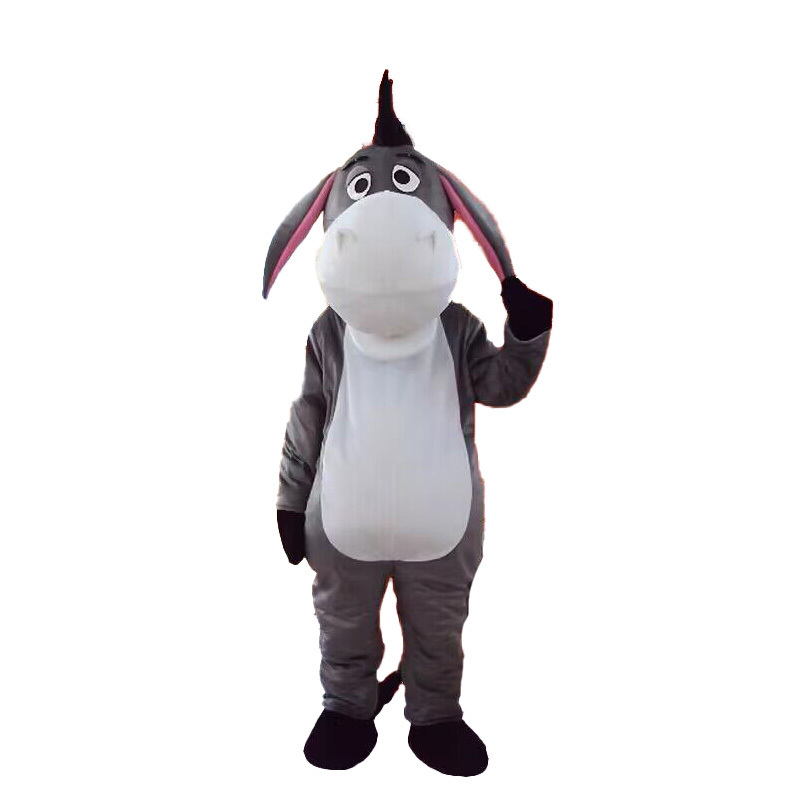 Cartoon Christmas Halloween Carnival Party Adult Walking Plush Animal Props Cute Anime Donkey Costumes Mascot