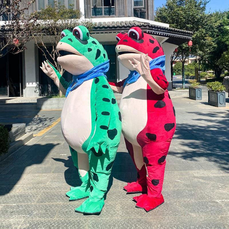 2023 New Children's Mascot Frog Costume Inflatable Adult Walking Performance Clothes Toad Gas Model Funny Decorations