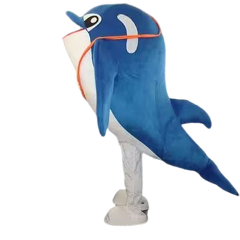 Cartoon Christmas Halloween Carnival Adult Walking Plush Shrimp Props Cute Anime Shark Costumes Mascot