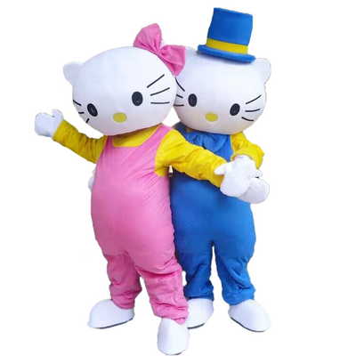 Halloween Cartoon Plush Cat Adult Cosplay Props Christmas Carnival Party Cute Cat Costumes Mascot