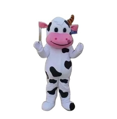 2023 Cute Cow Mascot Costume Adult Bull Cosplay Set Christmas Halloween Festival Exquisite Dressing Red Cow Doll Set