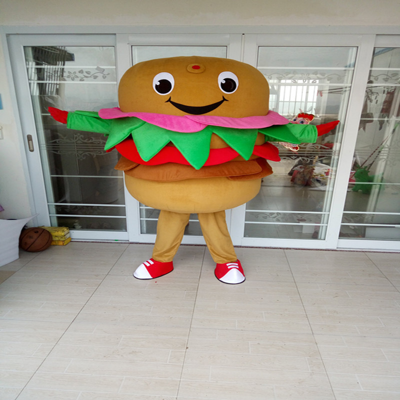 Fashion Cartoon Hamburger Cosplay Costume French Fries Promotional Pizza Prop Milk Tea Bread Mascot Cartoon Costume Headgear