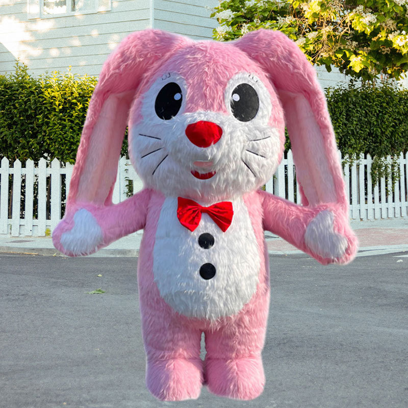 Costumes mascot Inflatable Rabbit Easter bunny costume for party rave event Costume Mascot Dancing festival suit