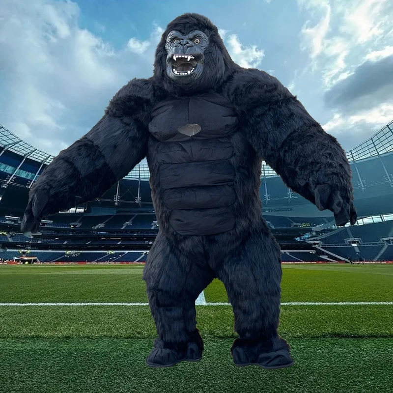 2.6M Giant Gorilla Inflatable Costumes Cartoon Gorilla Mascot Cosplay Clothing Carnival Party Performance Clothing