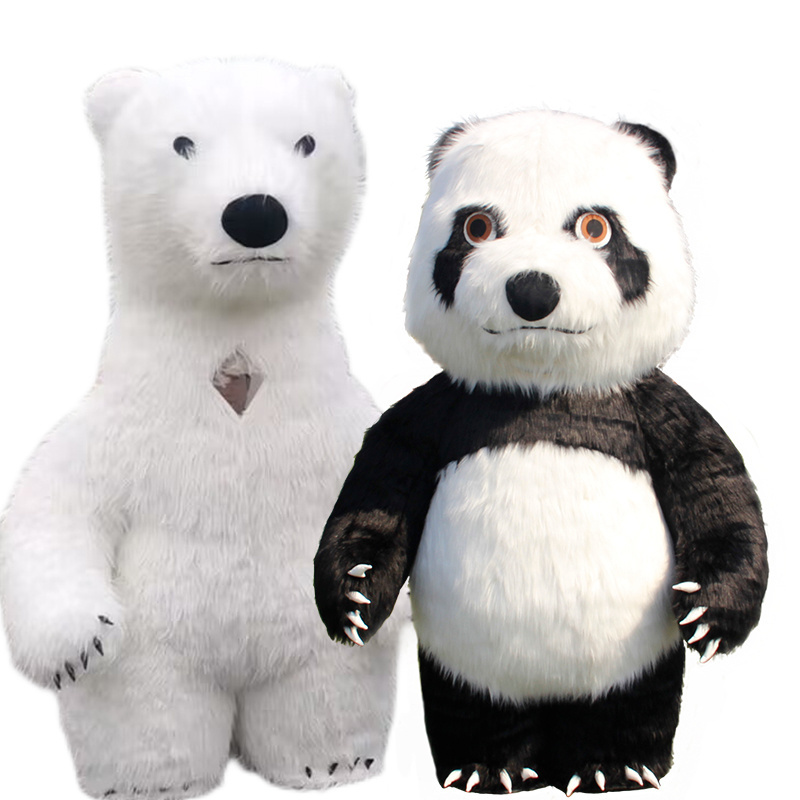 2023 High quality Funtoys CE Inflatable Panda Polar Bear Mascot Costume For Party