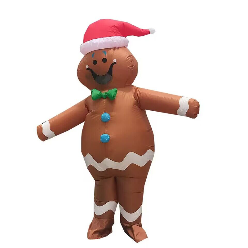 Factory Direct Christmas Inflatable Suit Halloween Party Clothes Gingerbread Man Inflatable Cartoon Costumes Mascot