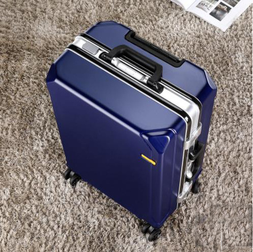 New Design Fashion Suitcase PC Business Suitcase ABS Cool Life Hard Case Luggage Travel Aluminum Frame Suitcase with USB Port