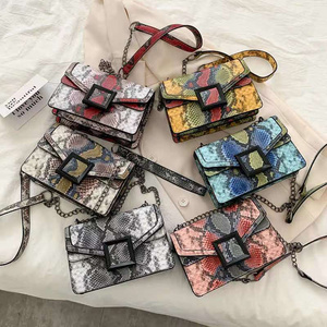 Latest Women Snake skin Hand Bags Ladies Luxury Handbags Popular Purses