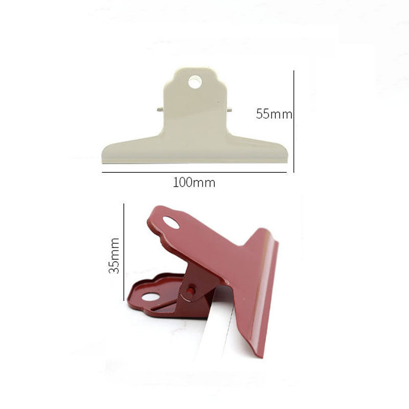 wholesale macaron color 100mm Large Metal Paper Binder Clips Food Bag clip Bulldog Clips with logo