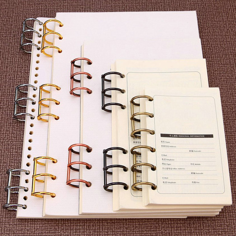 DIY Photo Album Rings Book Calendar Round Circle 0.5-Inch Spine A5 Metal 3-Ring Binding Spines Combs Loose Leaf Binder