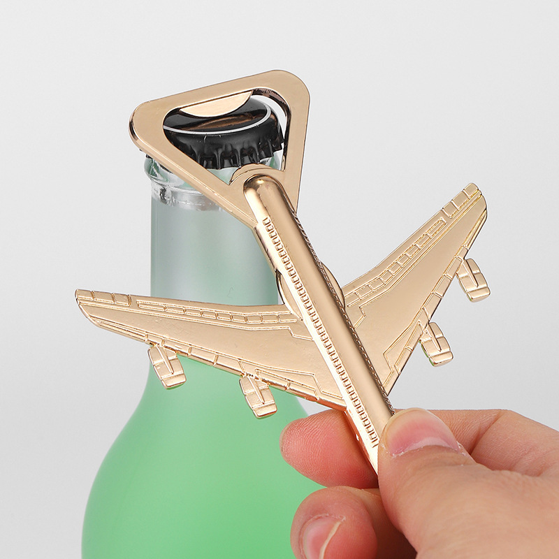 creative aircraft metal beer bottle opener with Airline travel gifts set