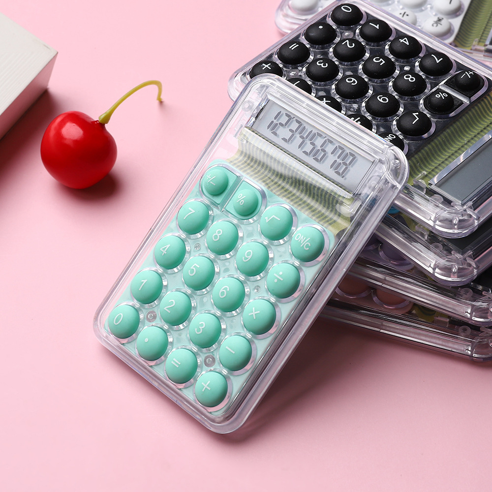 8 bit daily office clear silicone button pocket Portable Calculator cute mini pocket Small Digital Desktop Calculator