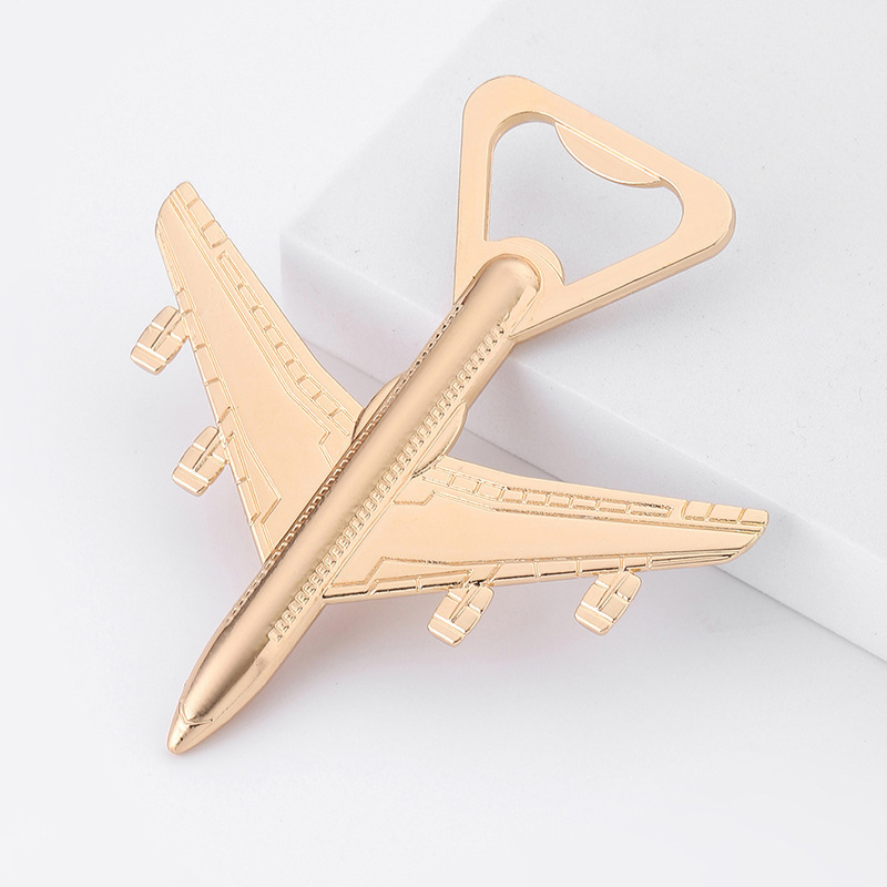 creative aircraft metal beer bottle opener with Airline travel gifts set