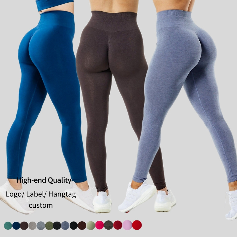 Wholesale Side Jacquard Seamless Leggings Women Gym Fitness Elastic Yoga Pants High Waisted Activewear Sweat Proof Tight Legging