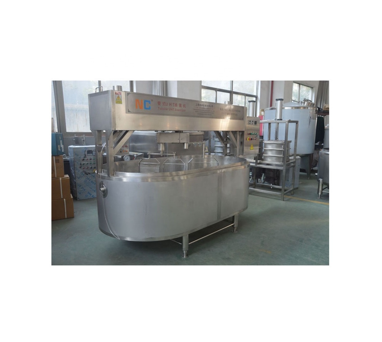 Cheese vat mozzarella cheese making machine