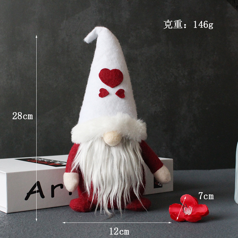 Christmas Gnome Santa Plush Doll with hat and No Face Christmas Ornaments for Holiday Gifts