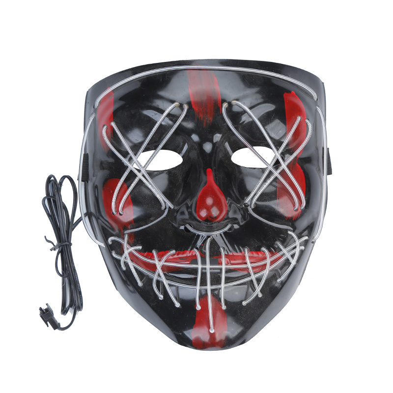 Hot Halloween Led Mask Purge Neon Masks Election Mascara Costume Dj Party Light Up El Masks Glow Dark Punk Fashion Cosplay