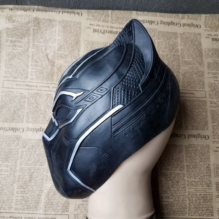 Drop shipping Black Panther Latex Mask Superhero Fancy Dress Halloween Costume Accessory