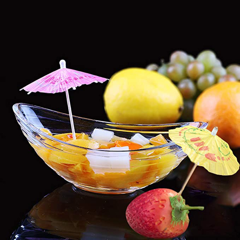 mintai Wholesale disposable decorative creative paper cocktail umbrella pick Custom paper umbrella toothpick food