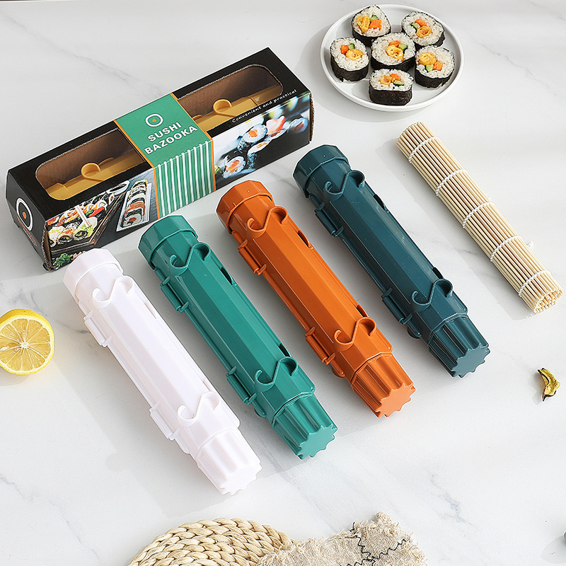 DIY Sushi Making Kit Plastic Sushi Maker with Multiple Shapes Rice Mold and Rice Spatula Easy Using Sushi Kit