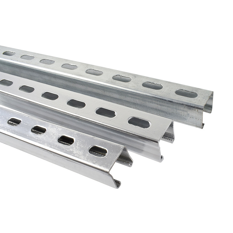 Factory Wholesale Price CE TUV Hot Dip Galvanized Uni Strut Brackets HDG Steel C Channel Purlin 41x41x2 mm Slotted Channel