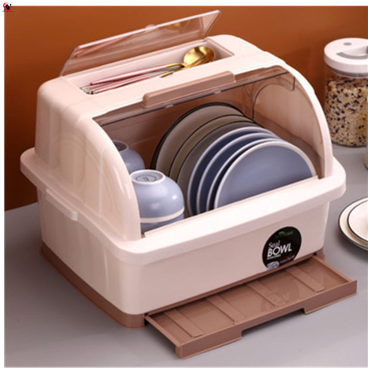 plastic new design kitchen box with utensils holder tableware cutlery storage container