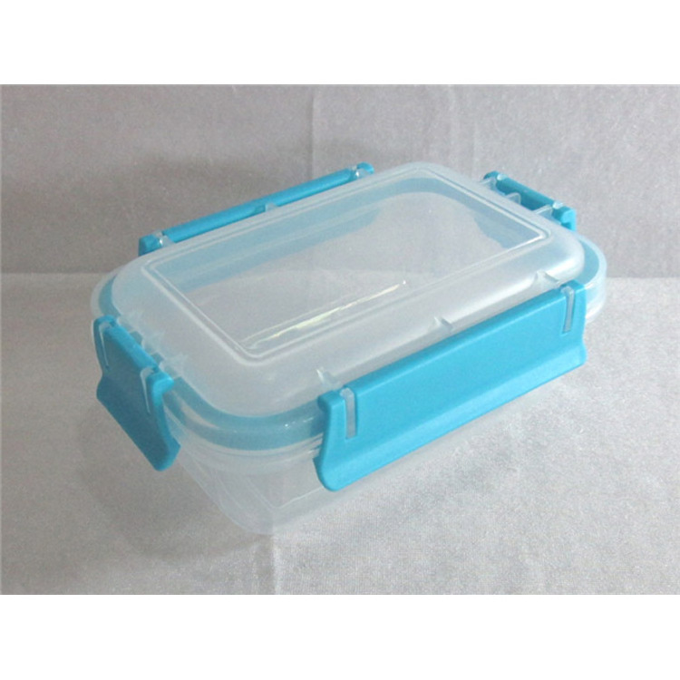 rectangular plastic food storage container with lock lids fridge clear airtight box 900ml