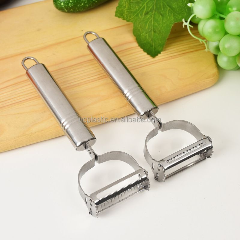 hot selling Kitchenware Sharp Stainless Steel Dual Julienne & Vegetable Peeler