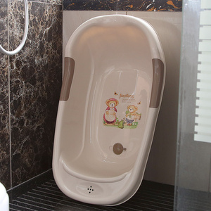 plastic Baby BathTub with Hole Portable Baby spa bathtub non-slip comfortable bath tub infant stand tub