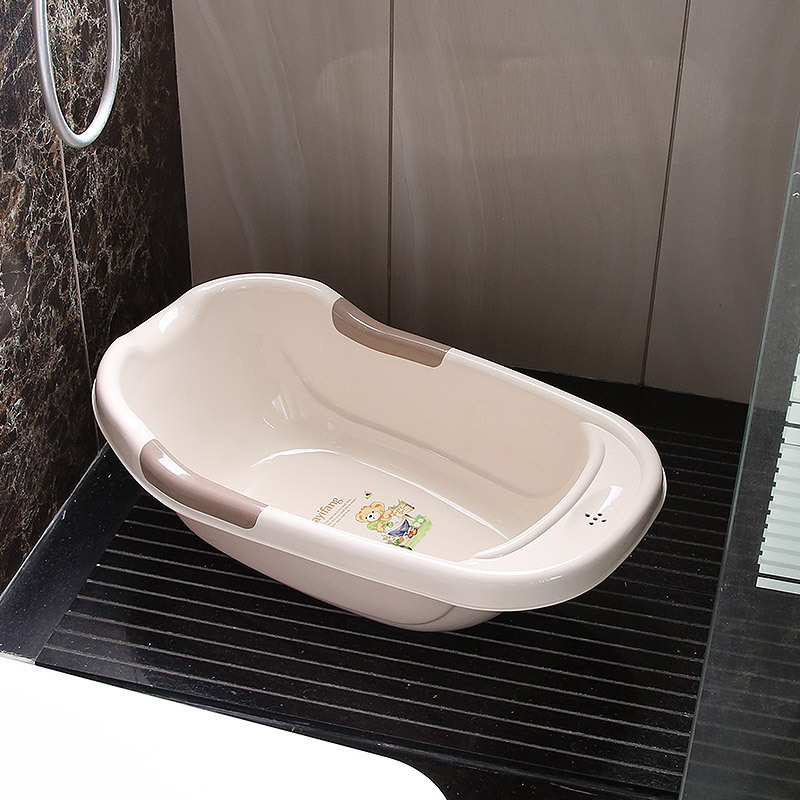 plastic Baby BathTub with Hole Portable Baby spa bathtub non-slip comfortable bath tub infant stand tub