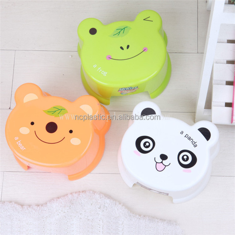 Child Stool Small Plastic Panda Bear Chair Non-Slip Kids Cute Cartoon Bench